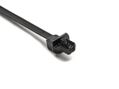 HellermannTyton Fixing tie for hole (round), inside serrated, ⌀1.5-50.0mm, black, 100pcs